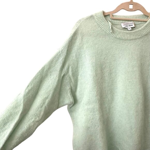 & OTHER STORIES Alpaca Oversized Crewneck Sweater Mint Green X-Small - Picture 3 of 5